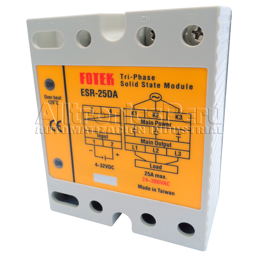 Serie ESR - Modelo ESR-25DA / Relé de estado sólido trifásico